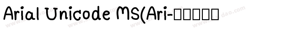 Arial Unicode MS(Ari字体转换